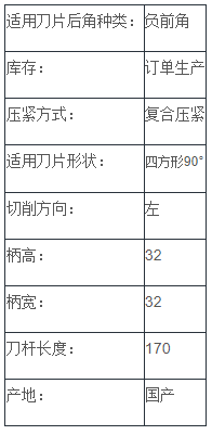 负前角外圆车刀