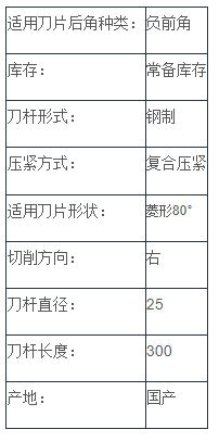 负前角内孔车刀