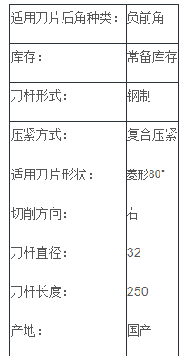 负前角内孔车刀