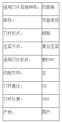 负前角内孔车刀